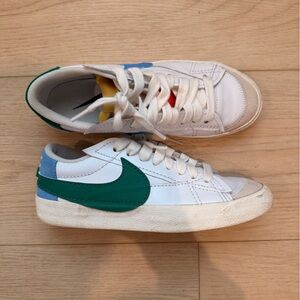 Nike Waffle One Retro Sneakers — Women’s 10 — White/Green/Blue/Yellow